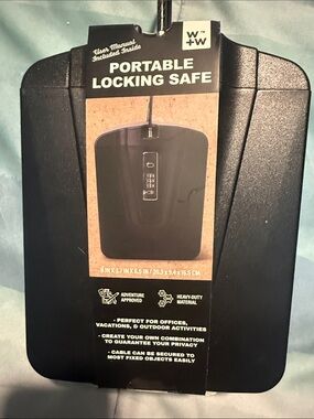 Portable Locking Safe - Black